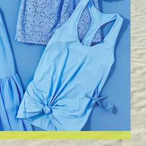 NWT Lilly Pulitzer Luxletic XXS Blue Thistle Tank